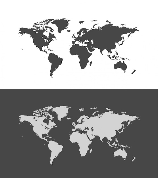 世界地図イラスト プレミアムベクター