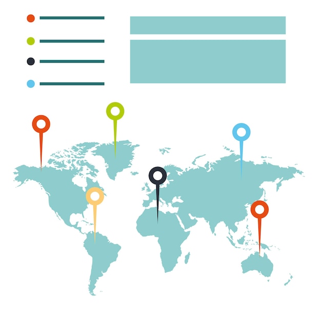 Premium Vector World Map Infographic Premium Vector World Map Infographic