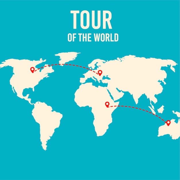 tour of the world map