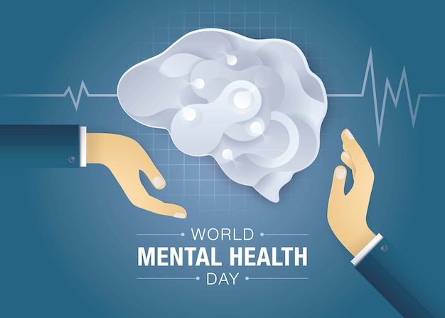 Premium Vector | World mental health day background