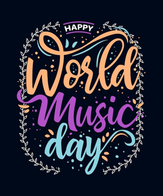 World music day typography