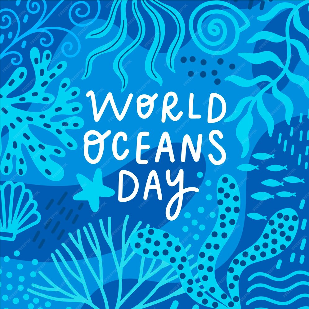 Free Vector | World oceans day drawing concept