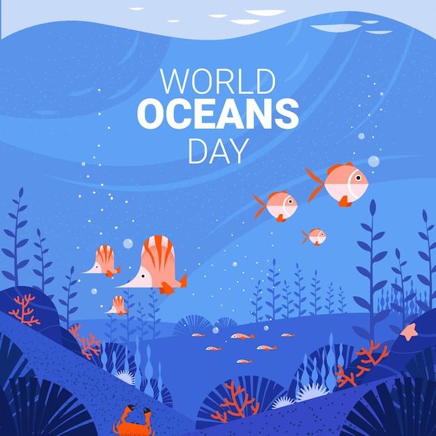 World Oceans Day Free Vector