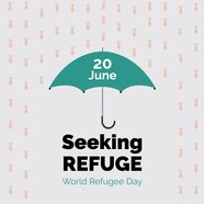 Premium Vector World Refugee Day Poster Seeking Refuge