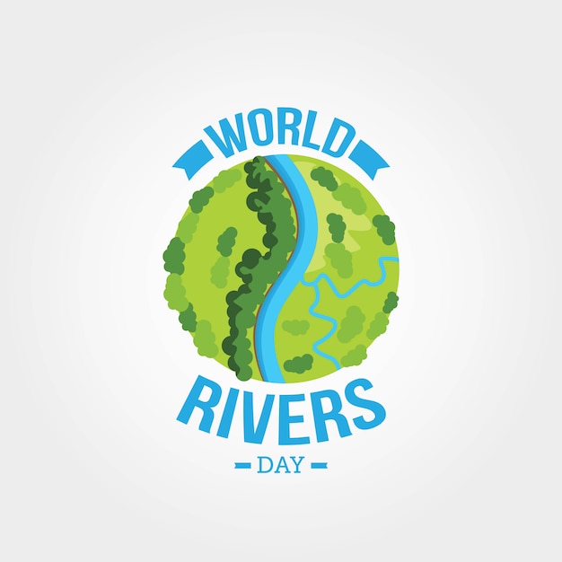 Premium Vector World rivers day