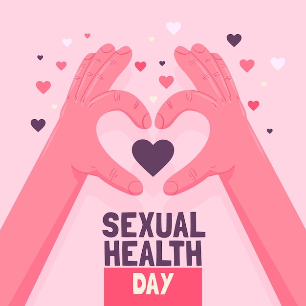 World Sexual Health Day Background With Hands Free Vector 9135