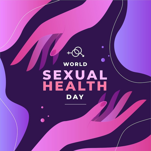 World Sexual Health Day Background With Hands Free Vector 5596