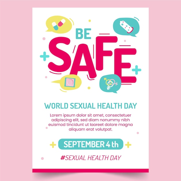 Free Vector World Sexual Health Day Vertical Flyer Template 