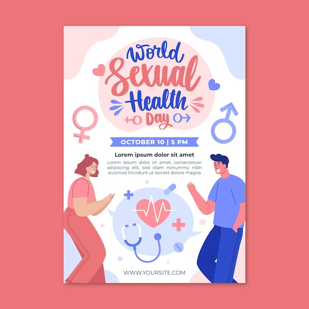 Free Vector World Sexual Health Day Vertical Flyer Template 