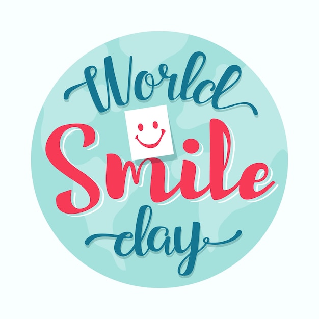 free-vector-world-smile-day-lettering