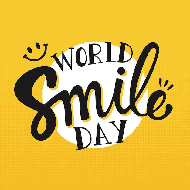 free-vector-world-smile-day-lettering