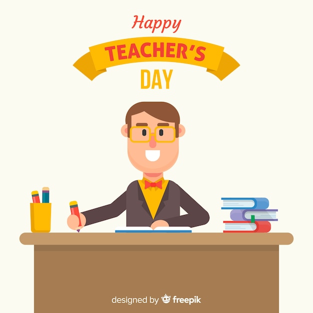 Download Free Vector | World teacher's day background with ...