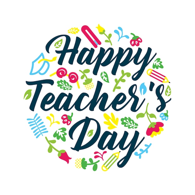 Premium Vector | World teacher's day greeting pattern