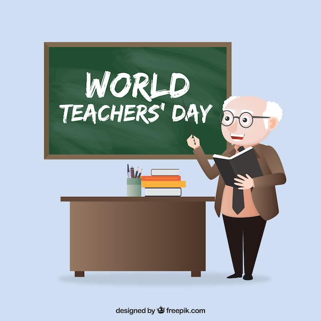 World teacher\'s day, old professor