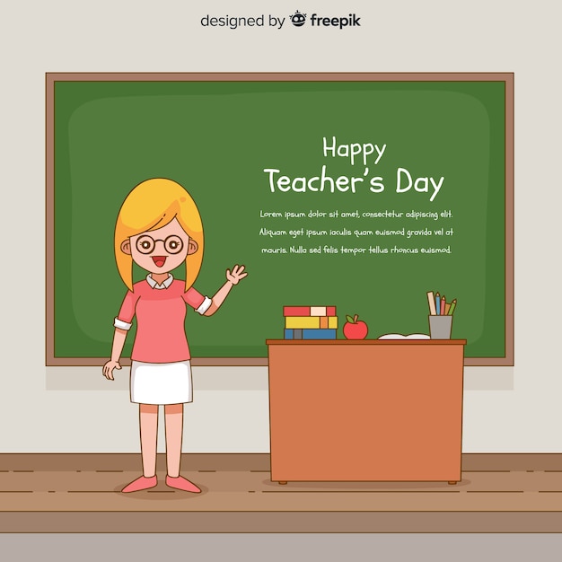 World teachers\' day composition female\
teacher