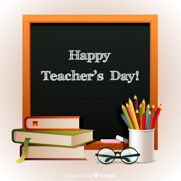 World Teachers Day Concept With Realistic Background