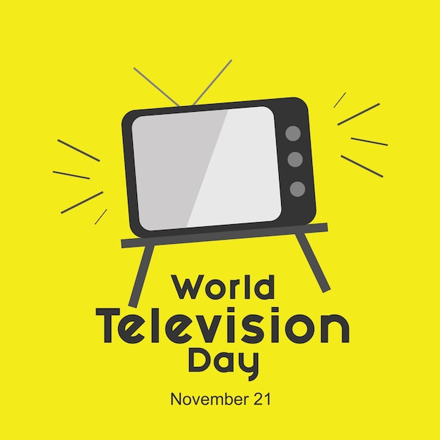 Premium Vector World television day logo
