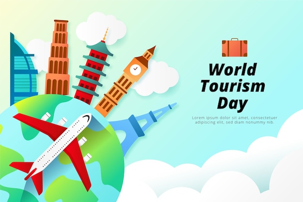 Free Vector | World tourism day illustration style