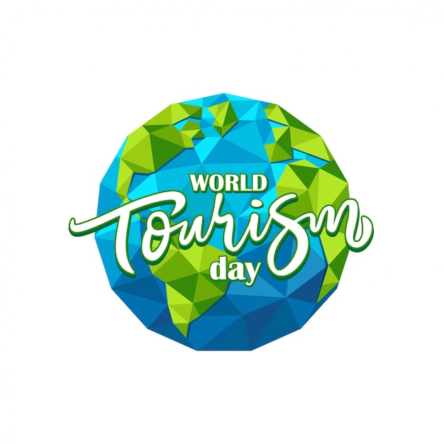 Premium Vector World tourism day logo vector illustration