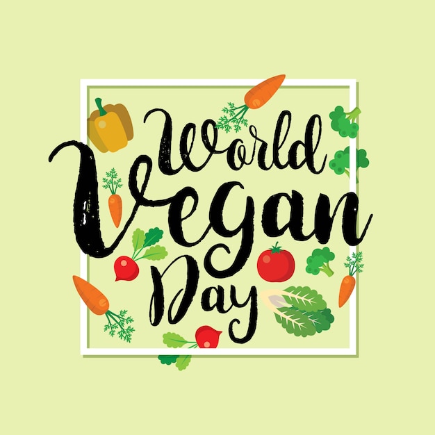 Premium Vector World vegan day