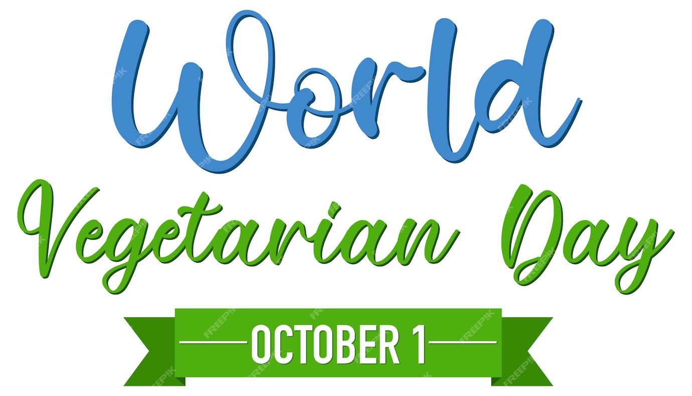 Premium Vector World vegetarian day logo on white background