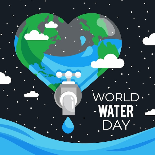 Free Vector | World water day celebration