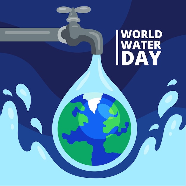 Free Vector | World water day event