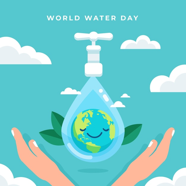 Free Vector | World water day event