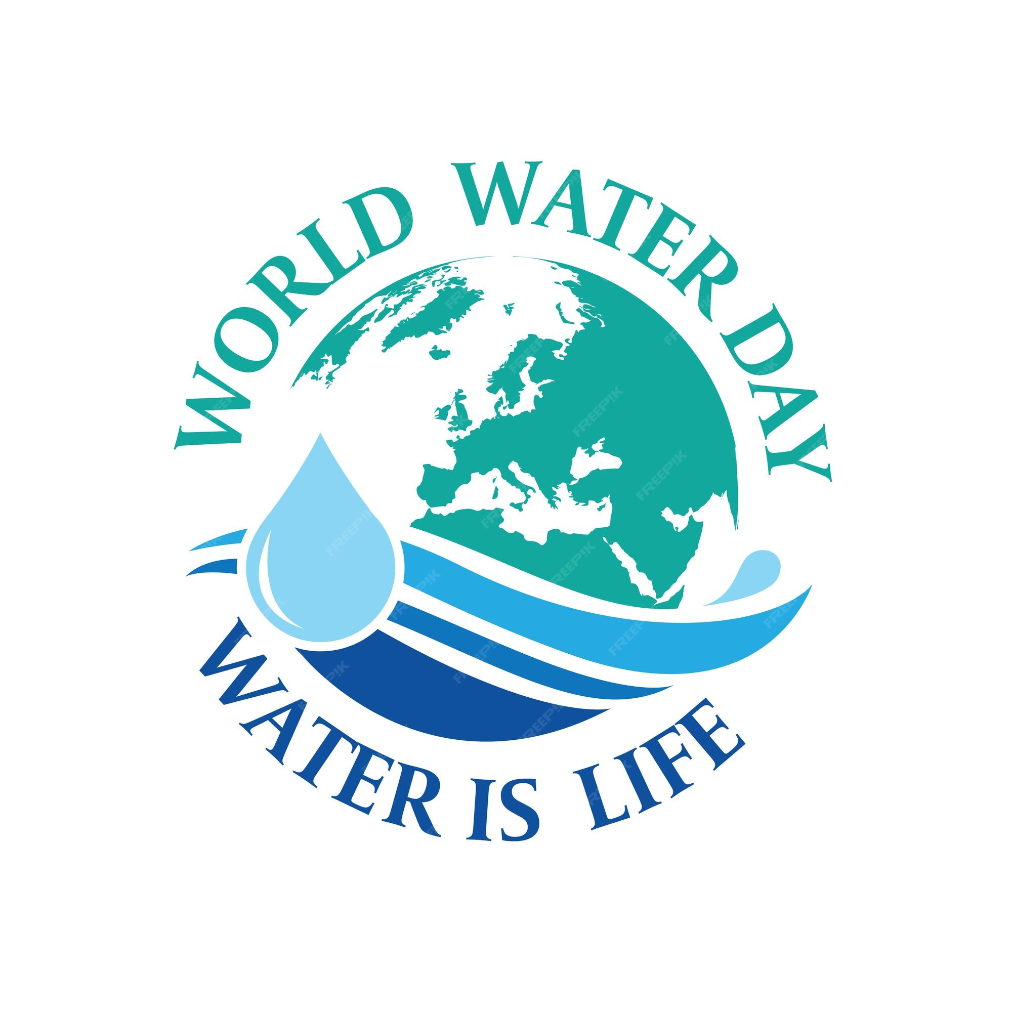 Premium Vector World water day logo design template