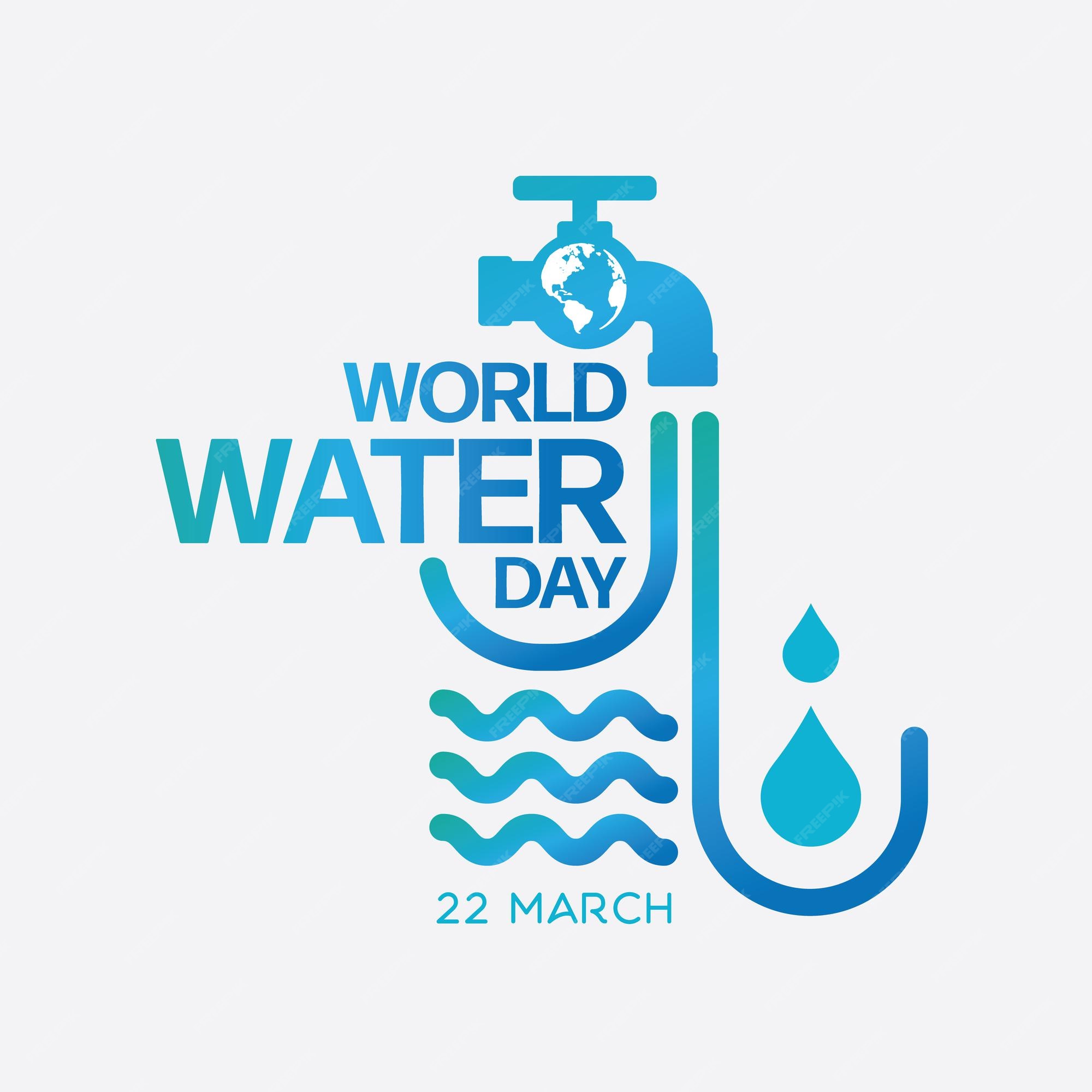 Premium Vector World water day logo design template