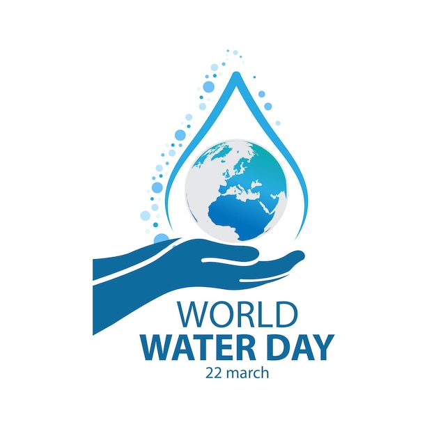 Premium Vector World water day logo design template