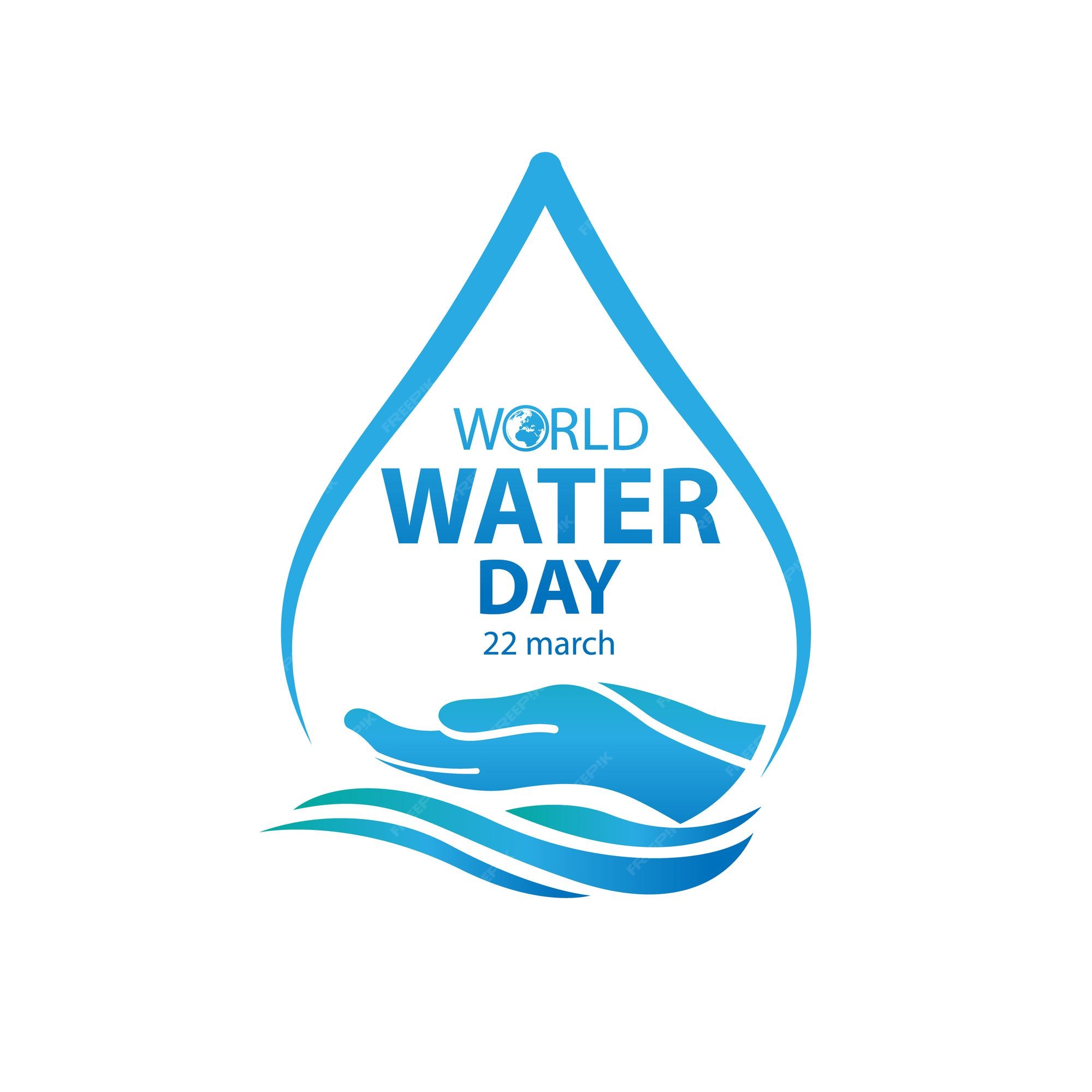 Premium Vector World water day logo design template