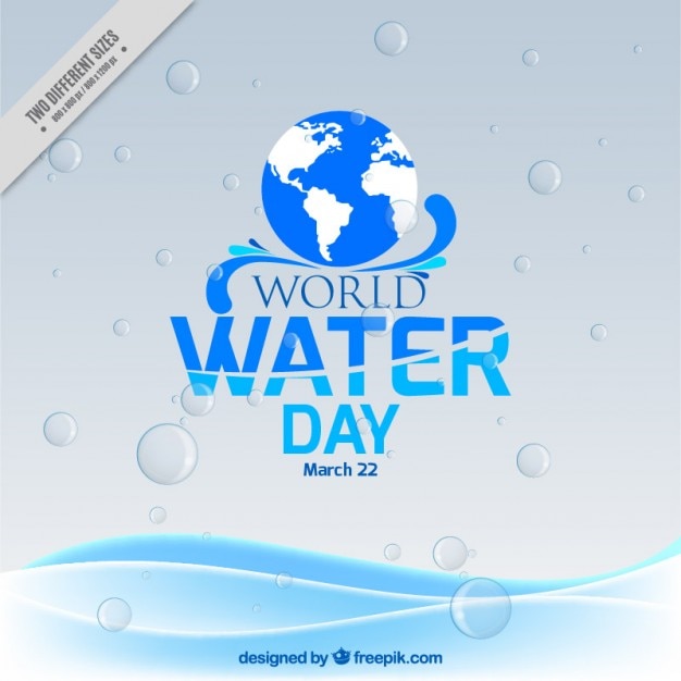 Free Vector | World water day wet background