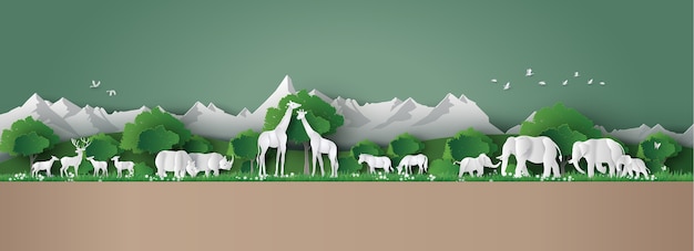 Premium Vector | World wildlife day