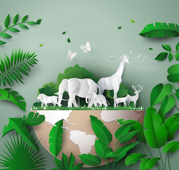 Premium Vector | World wildlife day