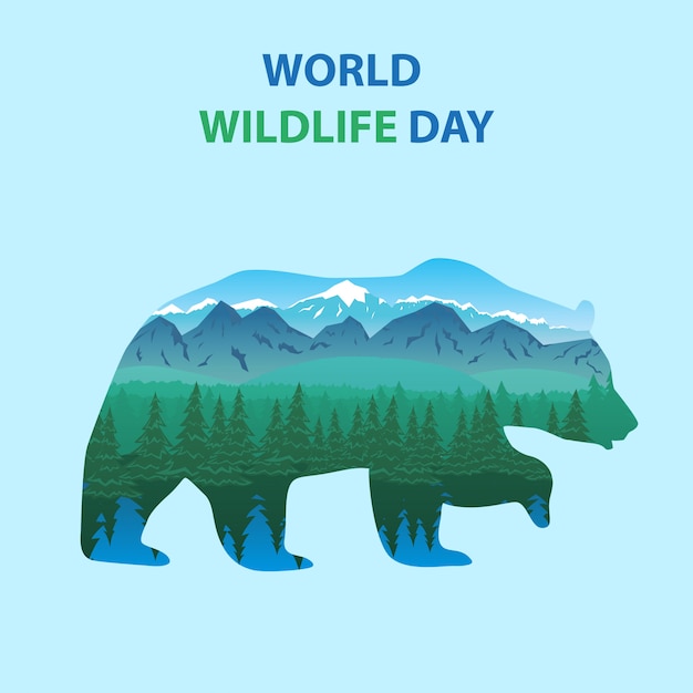 Premium Vector | World wildlife day