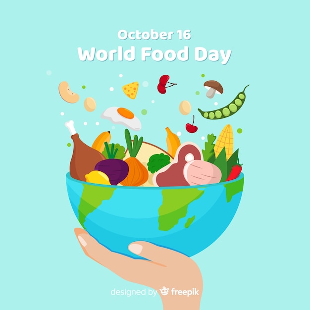 Free Vector | Worldwide food day bowl of delicious meal