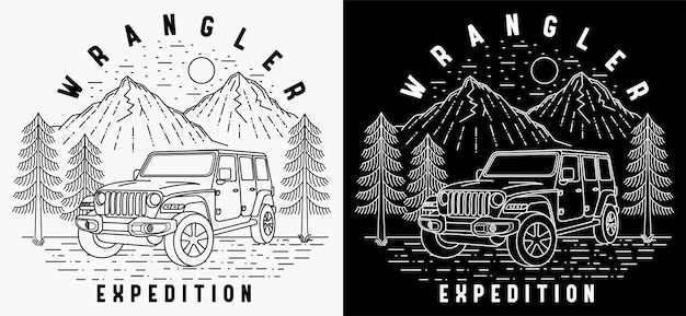 Download Free Wrangler Expedition Landscape Vintage Badge Design Premium Vector Use our free logo maker to create a logo and build your brand. Put your logo on business cards, promotional products, or your website for brand visibility.