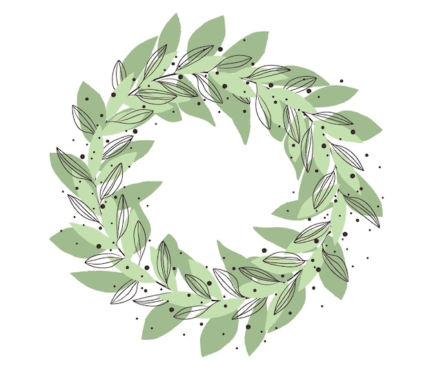 Free Vector | Wreath of leaves