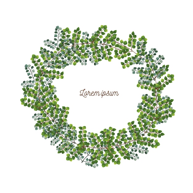 Wreath of leaves. | Premium Vector