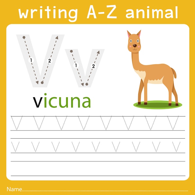 Premium Vector Writing A Z Animal V