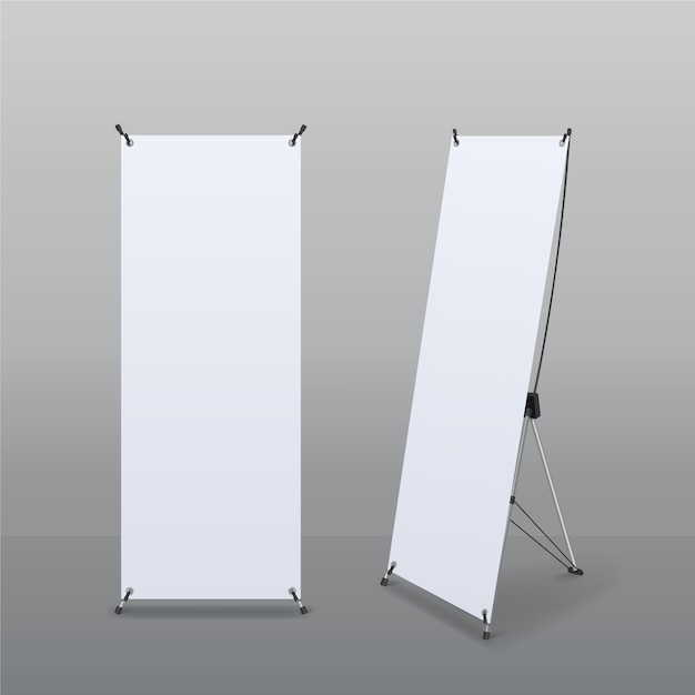 Free Vector | X stand banners illustration