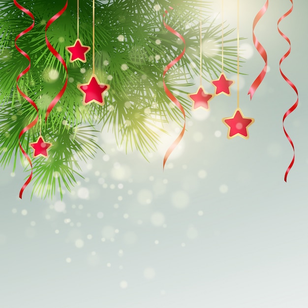 Premium Vector | Xmas background with christmas decoration