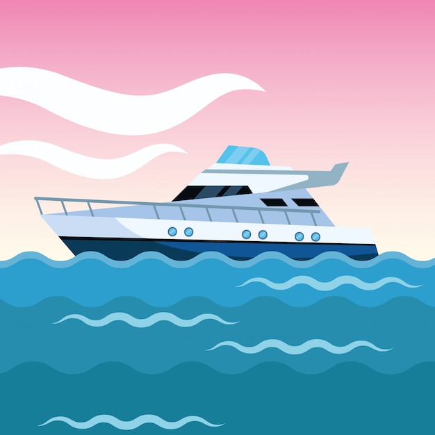yacht cartoon art