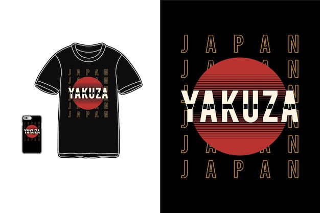 Premium Vector | Yakuza japan tshirt merchandise mockup