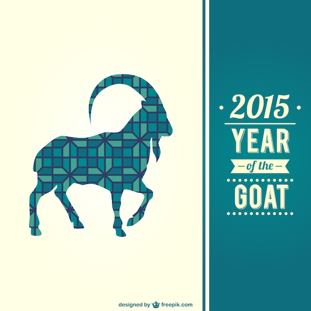 Year of the Goat with pattern Vector | Free Download