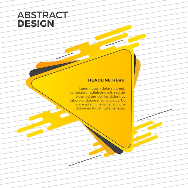Premium Vector | Yellow abstract design background style