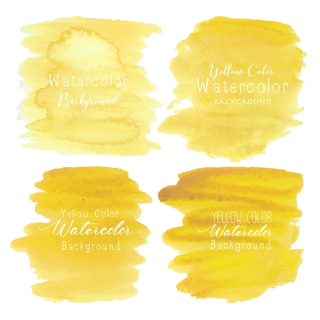 Yellow abstract watercolor background | Premium Vector