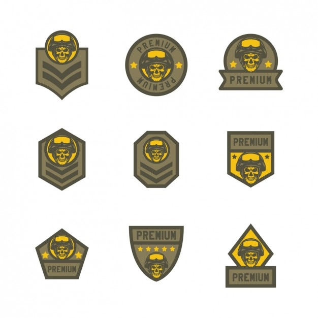 Yellow airsoft logo templates Vector | Free Download