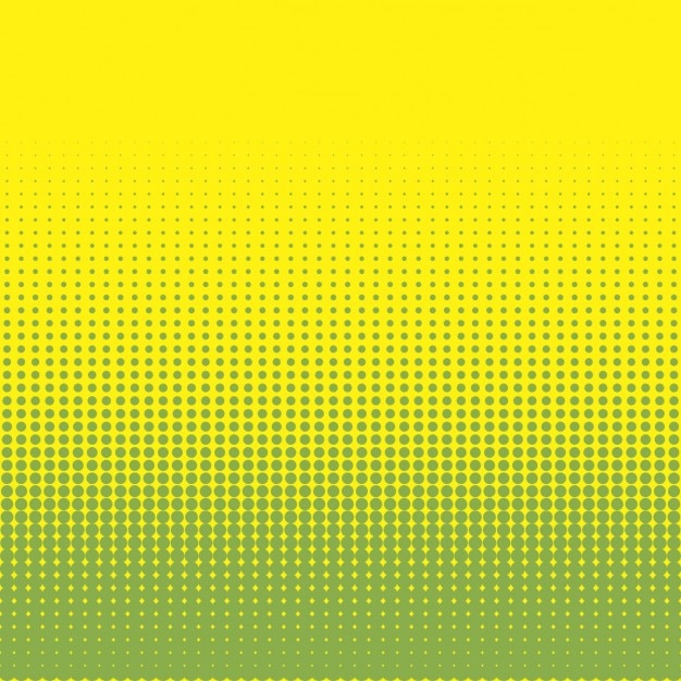 Yellow and green background with halftone dots Vector Free Download